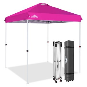 EAGLE PEAK 6.6x6.6 Pop Up Canopy Tent Instant Outdoor Canopy Easy Set Up Straight Leg Folding Shelter with Wheeled Bag, 8 Stakes and 4 Ropes - 1 of 4