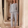 Women's Cozy Cloud Gray Long Sleeve Pants Pajama Set - Cupshe - 3 of 4