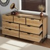 KTMBDW Dresser for Bedroom with 7 Drawers, 48" Wide Modern Chest of Drawers with Metal Handle, Wood Dresser TV Stand for Living Room, Hallway, Brown - 2 of 4