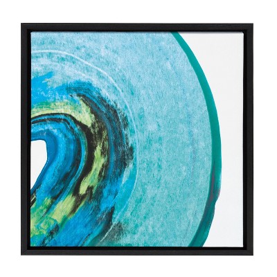 22" x 22" Sylvie Crush by Mentoring Positives Wall Canvas Black - Kate & Laurel: Modern Art, Sawtooth Back