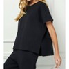 Women's Short Sleeve Sweater Top - SEE AND BE SEEN - 3 of 4