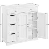 Dcolora Bathroom Free-Standing Floor Cabinet, Practical Storage Cabinet with 4 Drawers and 2 Doors - 3 of 4