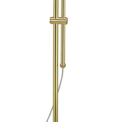 Contemporary Adjustable Pharmacy Floor Lamp in Brass Finish
