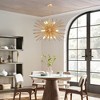 29" Mid-Century Modern 12-Light Starburst Chandelier ¨C Gold Sputnik Pendant Light Fixture for Living Room, Dining Room, or Foyer (Bulb Not Included) - 2 of 4