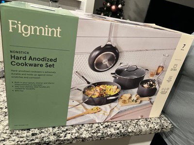 7pc Nonstick Ceramic Coated Aluminum Cookware Set - Figmint™ : Target