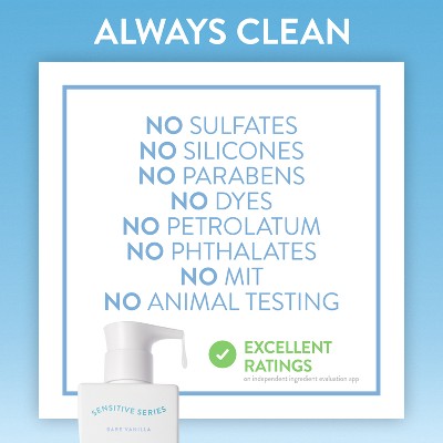 Native Sensitive Series 48H Hydrating Body Lotion - Hypoallergenic - Bare Vanilla - 18 fl oz: Bottle, Whole Body, Combination Skin