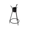 13.75" Iron Trestle III Spiked Gazing Globe Ball Stand Black Powder Coat Finish - ACHLA Designs: Outdoor Lawn Ornament Stake - 2 of 4