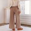 Women's Beige Cozy Wide-Leg Ribbed Knit Pants - Cupshe - 4 of 4