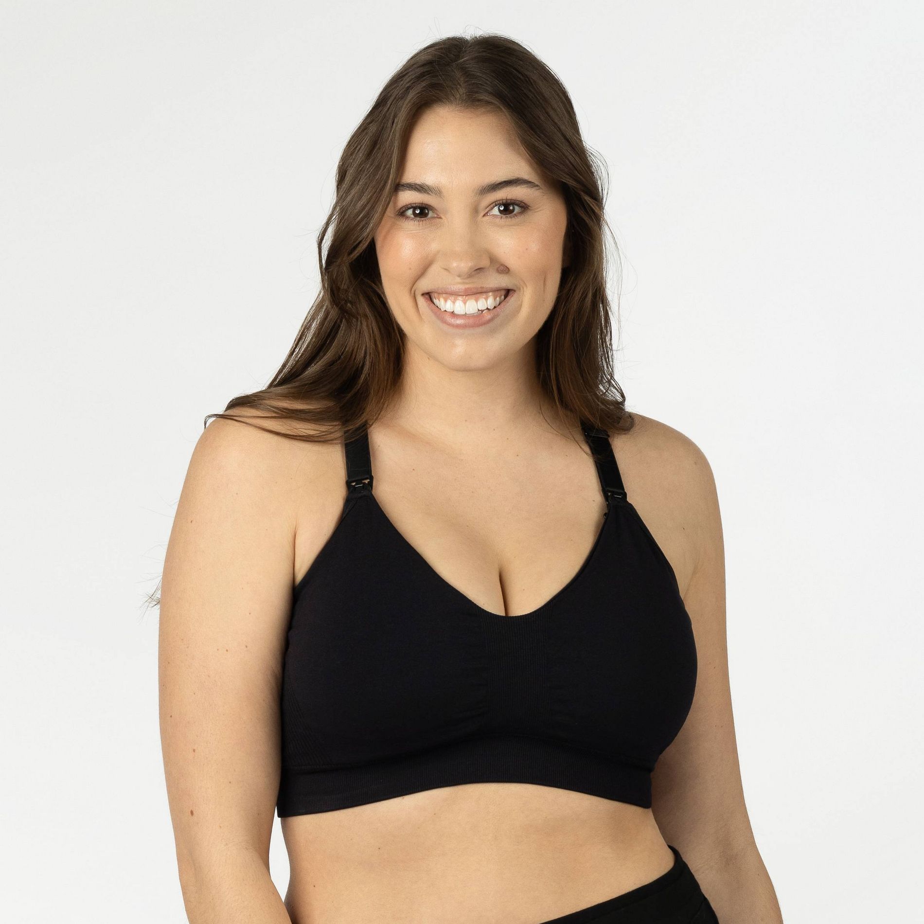 kindred by Kindred Bravely Women's Sports Pumping & Nursing Bra - Black XXL-Busty: Hands-Free, Light Support, Racerback