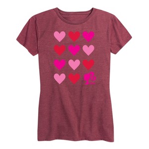 Women's - Barbie - Heart Grid Short Sleeve Graphic T-Shirt - 1 of 4