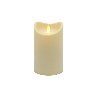 LumaBase Battery-Operated 5" Pillar Candle with Flickering Flame