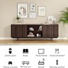 SEVOBAL TV Stands up to 75" TV with Storage Fluted Wood Living Room Media Console Entertainment Center with Cable Management, Brown, 15.7"*63"*20.9" - 4 of 4