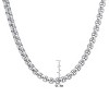 Steeltime Men's 24" box necklace chain. Color Options: Silver, Black - 3 of 4