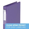 Davis Group 6pk 5/8" Premium Economy Round Ring Binders Purple: .5 Inch, 100 Sheet Capacity, 2 Pockets, Hard Cover - image 3 of 4