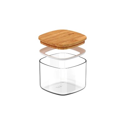 OU Airtight Food Storage Container 1.9cup, Clear Plastic Food Storage Container with Leak Proof Bamboo Lid, Stackable Kitchen Pantry Organizer — фото 6