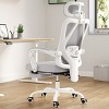 GlasFlength Task and Office Chairs with Support Armrest，Ergonomic, Adjustable，Computer Chair and Gaming Chair, Gray, 24"*24.8"*45.3" - 3 of 4