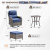 Outdoor Swivel Rocker Chair with 6 Inch Thick Cushion 2 in 1 Porch Glider Swivel Chair - Wicker Patio Furniture Patio Swivel Glider Seating - 2 of 4