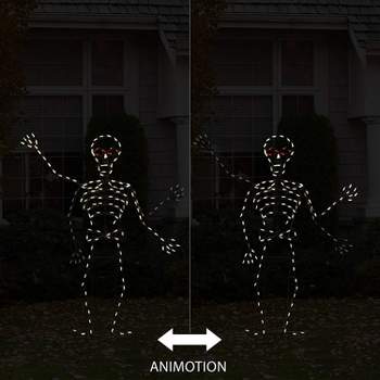 Spooky Town 32In Pro-Line Animotion Skeleton Halloween Decoration, 80 Led Lights