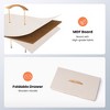 Pellebant Vertical Dresser for Bedroom Storage Tower 5-Drawer Steel Frame Wood Top Easy Pull Non-woven Fabrics Drawer - 3 of 4