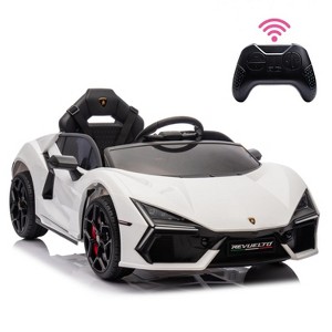 Jojoka Licensed Lamborghini Revuelto Ride-On Car for Kids,12V Battery-Powered Electric Vehicle with Remote Control, Music, USB, Headlights - 1 of 4