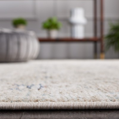 Vivaldi Ivory and Navy Hand-Knotted Oriental Rug - Easy Care