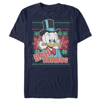 Men's DuckTales Scrooge McDuck Bah Humbug Ugly Christmas T-Shirt