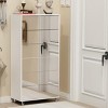 INFURNIC Decorative Storage Cabinets Mirror Shoe Cabinet with 6 Flip Drawers and Metal Legs for Entryway, White, 24.8"*13.39"*47.64" - 4 of 4