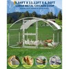 Heavy-Duty Steel Chicken Coop with PVC-Coated Mesh, Waterproof Dome Roof & Dutch Door, 3 Sizes - 3 of 4