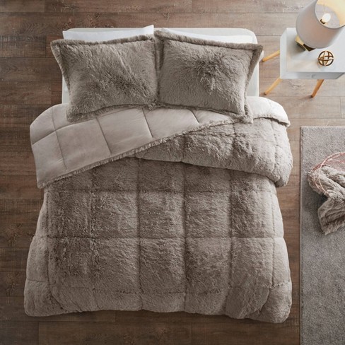 faux fur comforter twin