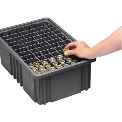 Quantum Storage Systems Short Divider, Conductive, For Use With Dg92050Co, Black (Pack Of 6), Made In Usa