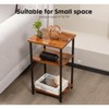 MAYEERTY 3 Layer End Table with Adjustable Height, Small Bedside Table, Storage Shelf, Suitable for Bedroom, Living Room, Office - 4 of 4