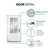 Professional Manufacturer Right Hand Inswing Low-E Glass 6-Lite 3/4 Lite Fiberglass Front Door Classic Design Exterior Entrance Door - 3 of 4
