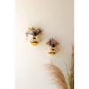Ceramic Bees Wall Planters – 8.75" Tall Hanging Decorative Pots Set of 2 by Kalalou - 4 of 4