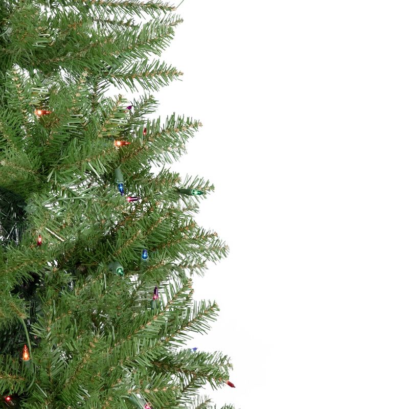 Northlight 6.5' Pre-Lit Silver Lake Fir Pencil Artificial Christmas Tree, Multi Lights, 5 of 9