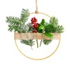 Unique Bargains Floral Hoop Wreath Frame Macrame Ring for Wedding Geometric Decor Party Wall Hanging - 4 of 4