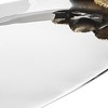 HomeRoots 20" Silver And Gold Oval Stainless Steel Handmade Serving Tray With Handles - 4 of 4