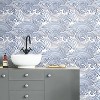 Roommates Asian Waves Peel And Stick Wallpaper Blue/white : Target