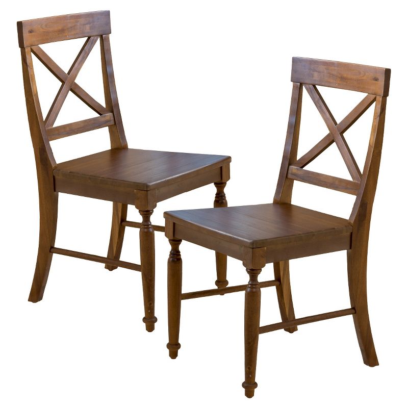 Set of 2 Rovie Acacia Wood Dining Chair - Christopher Knight Home, 1 of 12