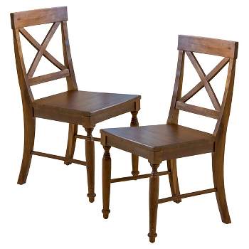Set of 2 Rovie Acacia Wood Dining Chair - Christopher Knight Home