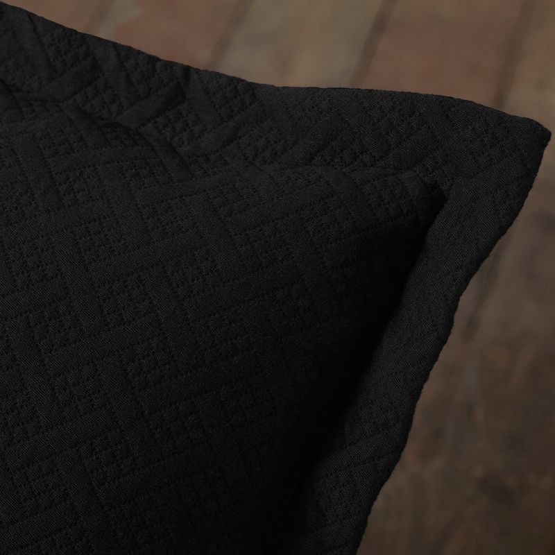 Basketweave Jacquard Matelass Cotton Bedspread Set by Blue Nile Mills, 3 of 8