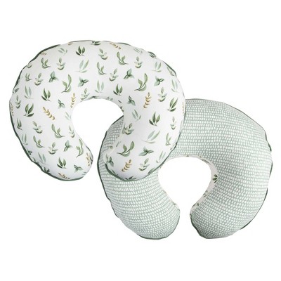Image of Boppy Organic Nursing Pillow - Green Little Leaves