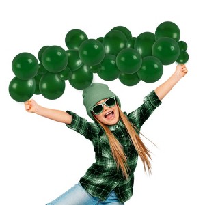 Treasures Gifted Dark Green Balloons - 5 Inch Latex Balloons - 200 Pack - 1 of 1