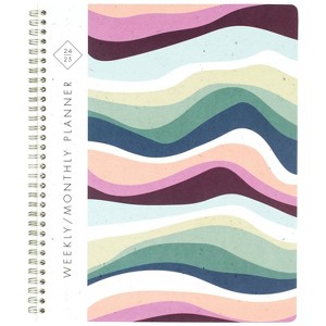 Cambridge GreenPath 2024-25 Weekly/Monthly Planner 11"x9.375" Stripes: Academic Planner, 100% Recycled Paper, Twin-Wire Binding - 1 of 4
