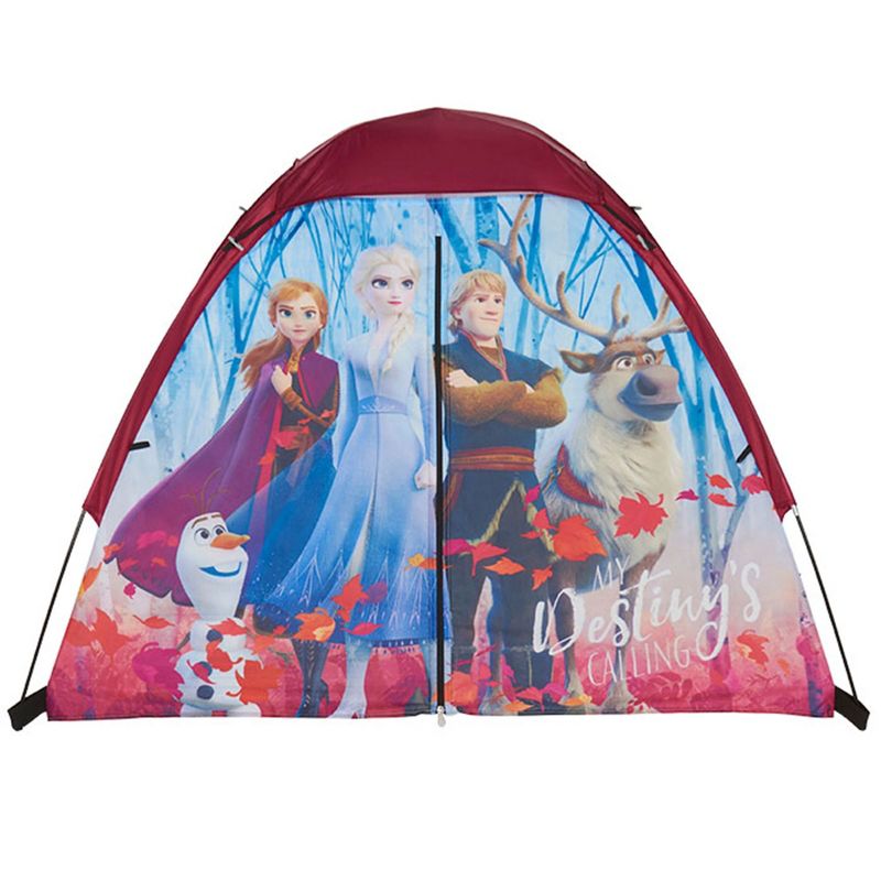 Exxel Outdoors Disney Fronzen 2 Kids 4 Piece Princess Camping Kit with Floorless Dome Tent, Youth Sized Sleeping Bag, Backpack, and LED Flashlight, 2 of 7