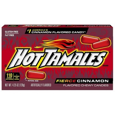 Hot Tamales Chewy Candy Fierce Cinnamon 4.25 OZ