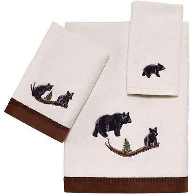 Avanti Black Bear Lodge 3 Pc Towel Set