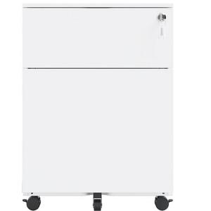 Mobile File Cabinet With Lock Wheels For Legal/Letter/A4 Size 2 Drawer Steel File Cabinet - 1 of 4