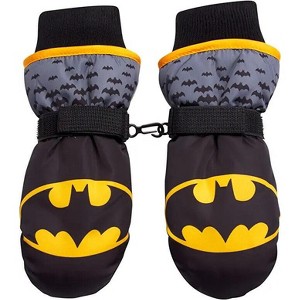 DC Comics Batman Boys Winter Insulated Snow Ski Gloves or Mittens – Kids Ages 2-7 - 1 of 3