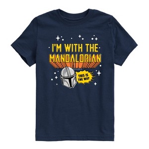 Boys' - The Mandalorian - Im With Mando Short Sleeve Graphic T-Shirt - 1 of 4