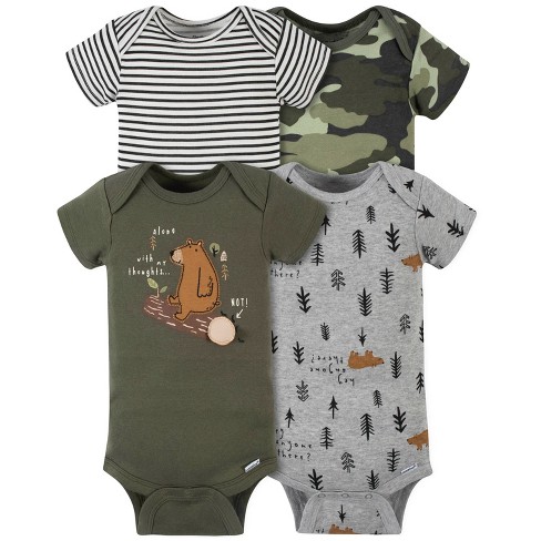 Onesies® Brand Baby Boys Short Sleeve Bodysuits, 4-pack, Bear, 24 Months :  Target